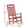 Flash Furniture Winston All-Weather Poly Resin Rocking Chair in Red JJ-C14703-RED-GG